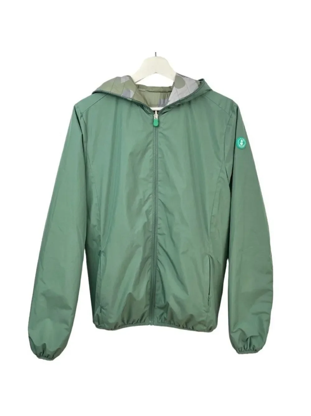 Save The Duck James Hooded Reversible Camo/Green Puffer Size 16Y